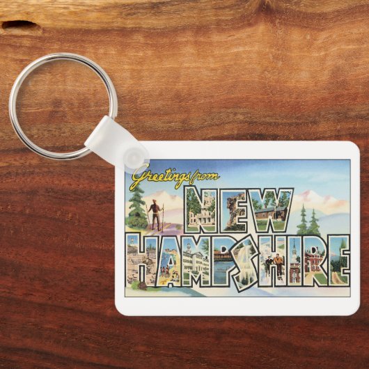 ヴィンテージ トラベル, ニューハンプシャー州からごあいさつ キーホルダー (裏面)