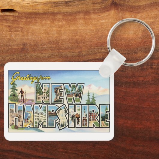 ヴィンテージ トラベル, ニューハンプシャー州からごあいさつ キーホルダー (正面)