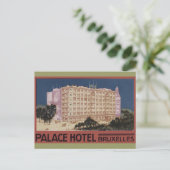 ヴィンテージ トラベル ポスター アート - パレス ホテル ブリュッセル ポストカード (スタンド正面)
