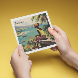 ヴィンテージ トラベル ポスター ジャマイカの女性