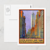 ヴィンテージ トラベル ポスター, ニューヨーク ポストカード (正面/裏面)