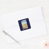 ヴィンテージ トラベル ポスター、フランス ニース フランス リビエラ スクエアシール (封筒)