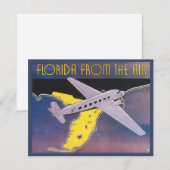 ヴィンテージ トラベル ポスター、フロリダからエア エアプレーン (正面/裏面)