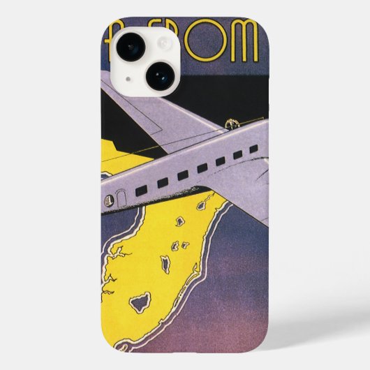 ヴィンテージ トラベル ポスター、フロリダからエア エアプレーン Case-Mate iPhoneケース (裏面)