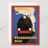 ヴィンテージ トラベル ポスター、ボーンマス ベル列車 (正面/裏面)