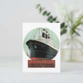 ヴィンテージ トラベル ポスター - レッド スター ライン ポストカード (スタンド正面)