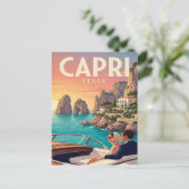 ヴィンテージ トラベル ポストカード | カプリ島 イタリア (スタンド正面)