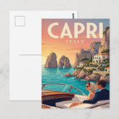 ヴィンテージ トラベル ポストカード | カプリ島 イタリア (正面/裏面)