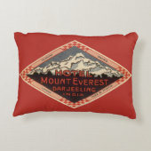 ヴィンテージ トラベル、マウント エベレスト、ダージリン インド アクセントクッション (裏面)