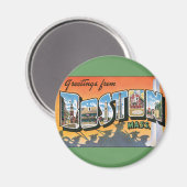 ヴィンテージ トラベル マサチューセッツ州ボストンからのご挨拶 マグネット (正面/裏面)