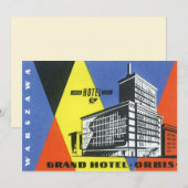 ヴィンテージ トラベル ヨーロッパ, ワルシャワ (Warszawa), ポーランド (正面/裏面)