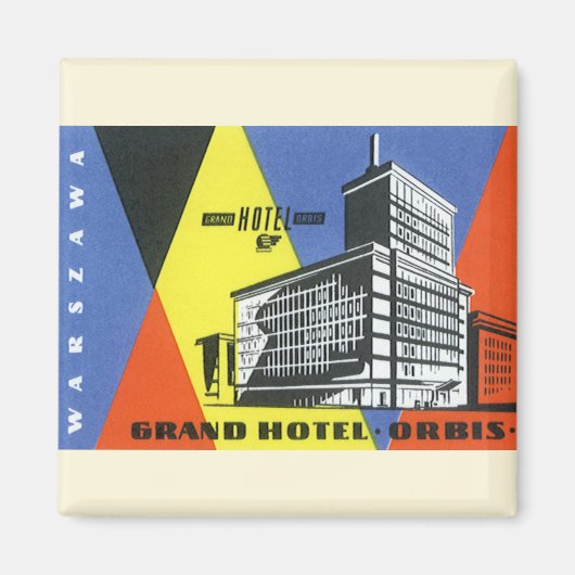 ヴィンテージ トラベル ヨーロッパ, ワルシャワ (Warszawa), ポーランド マグネット (正面)