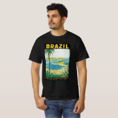 ヴィンテージ トラベル リオデジャネイロ ブラジル 海岸 ビーチ Tシャツ (正面フル)