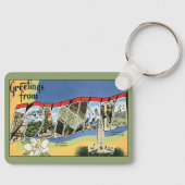 ヴィンテージ トラベル, ルイジアナ州のゴルフからのご挨拶 キーホルダー (正面)