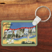 ヴィンテージ トラベル, ルイジアナ・ガルフよりのご挨拶 キーホルダー (正面)