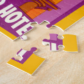 ヴィンテージ トラベル、ル グランホテル ローマ イタリアの像 ジグソーパズル (側面)