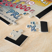 ヴィンテージ トラベル、航空 航空機、リヨン、フランス ジグソーパズル (側面)