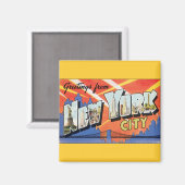 ヴィンテージ·トラベルNYC、ニューヨーク·シティよりご挨拶 マグネット (正面/裏面)