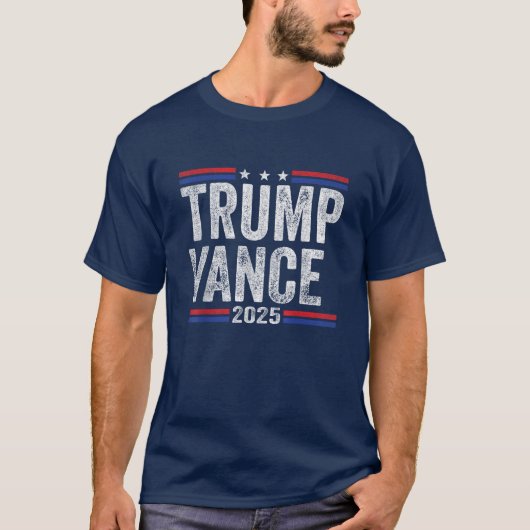 ヴィンテージ トランプ ヴァンス 2025 アメリカを取り戻せ Tシャツ (正面)