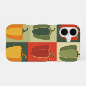ヴィンテージ トリコロール パプリカ柄 iPhone 16ケース (裏面横)