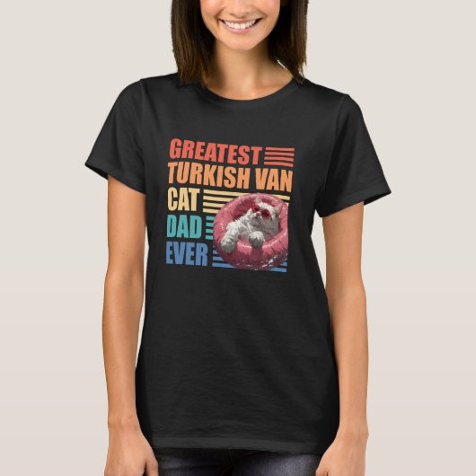 ヴィンテージ トルコバン猫のパパ最高 Tシャツ (正面)