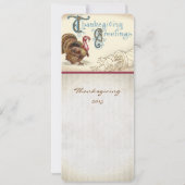 ヴィンテージ トルコ 感謝祭 ご招待 招待状 (裏面)