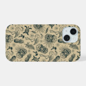 ヴィンテージ・トロピカル柄 iPhone 15ケース (裏面横)