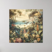 ヴィンテージ トロピカル ボタニカル パラダイス アート |  キャンバスプリント (正面)
