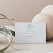 ヴィンテージ トロピックス ウェディング レセプション カード