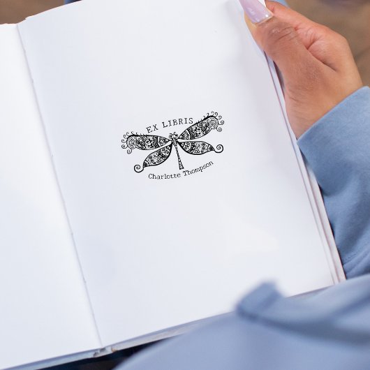 ヴィンテージ トンボ, 図書館 エクセ・リブリス ラバースタンプ