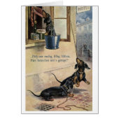 ヴィンテージ – ドイツのダックスフントがソーセージを盗む。 (正面)