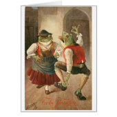 ヴィンテージ-ドイツの踊りのカエルのカップル、 (正面)