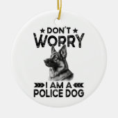 ヴィンテージ ドイツシェパード 警察犬 オーナー 面白い セラミックオーナメント (正面)