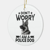 ヴィンテージ ドイツシェパード 警察犬 オーナー 面白い セラミックオーナメント (左)