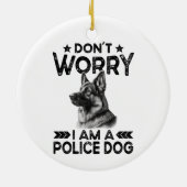 ヴィンテージ ドイツシェパード 警察犬 オーナー 面白い セラミックオーナメント (裏面)