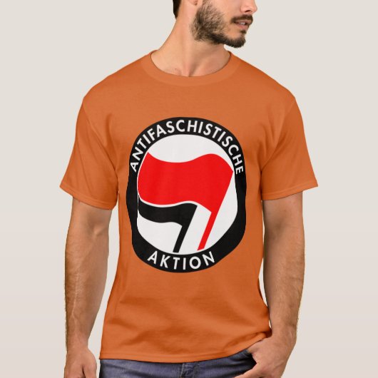 ヴィンテージ ドイツ 反ファシズム行動 アンチファシズム Tシャツ (正面)