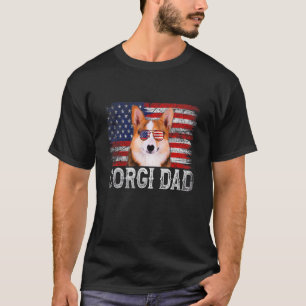 ヴィンテージ ドッグダッド レトロ コーギー お父さん 父の日 Tシャツ