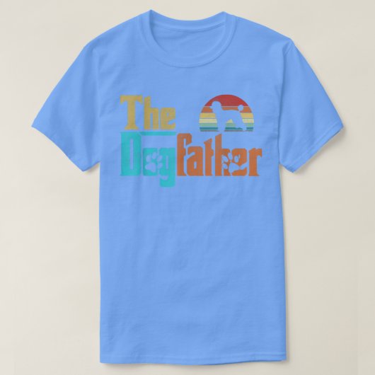 ヴィンテージ ドッグファーザー プードル 犬の飼い主 Tシャツ (デザイン正面)