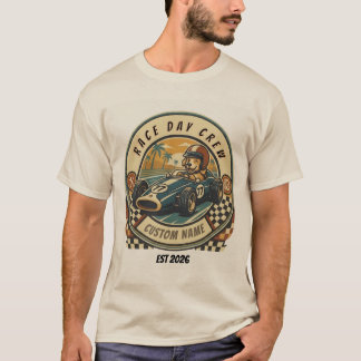 ヴィンテージ・ドッグ・インディ・レースデイTシャツ - レトロレーシングTシャツ Tシャツ