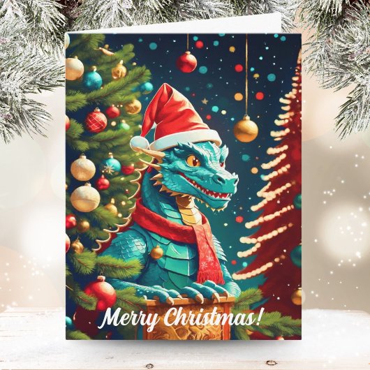ヴィンテージ・ドラゴンのクリスマス ai カード