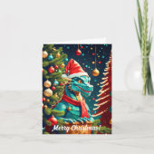 ヴィンテージ・ドラゴンのクリスマス ai カード (正面)