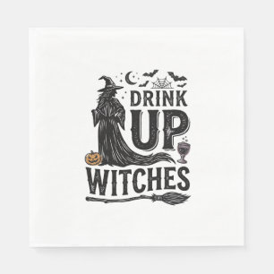 ヴィンテージ・ドリンクアップ・ウィッチーズ・ハロウィンTシャツデザイン_1 スタンダードランチョンナプキン