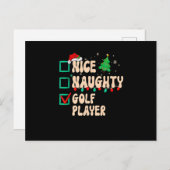 ヴィンテージ ナイス ナウディー ゴルフプレーヤー クリスマス リスト サ (正面/裏面)