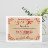 ヴィンテージ ナイス 証明書 サンタ マジカル 招待状 (スタンド正面)