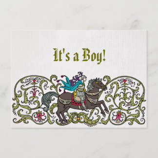 ヴィンテージ ナイト ベビー シャワー 招待状