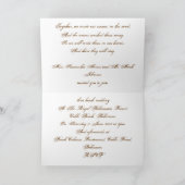 ヴィンテージ ナウティカル ビーチ シェル ウェディング 招待状 (内部)