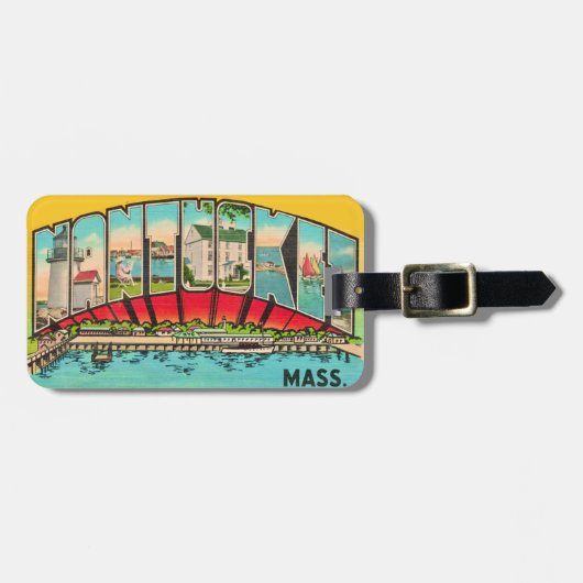 ヴィンテージ ナンタケット MA luggage タグ (正面横)