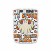 ヴィンテージ ナース ゴーストのハロウィンTシャツ 七面鳥ママ シール (正面)