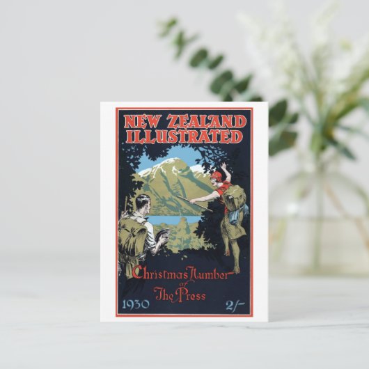 ヴィンテージ ニュージーランド探検旅行 ポストカード (スタンド正面)