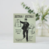 ヴィンテージ・ニュース・ウェディング・セーブ・ザ・デート 案内ポストカード (スタンド正面)